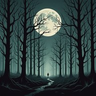 haunting melodies under moonlit ancient forests