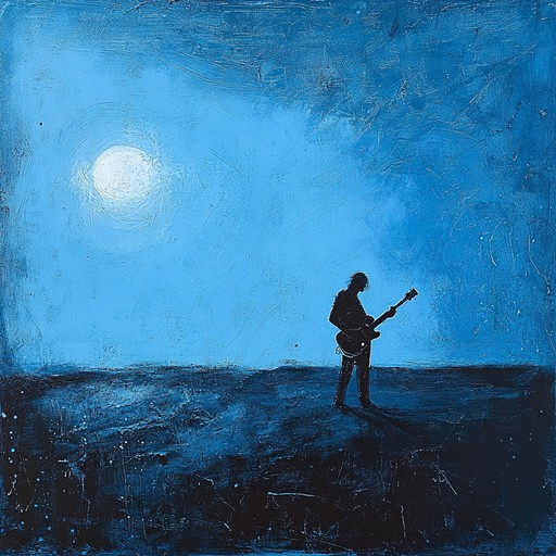 A dark blues rock instrumental featuring hauntingly deep guitar riffs combined with soulful rhythmic patterns. This track explores the melancholic beauty of moonlit shadows drifting away, creating an atmosphere rich with introspection and longing. The guitar leads the listener through a nocturnal journey, layering dark tones with bluesy subtleties that evoke powerful emotions.