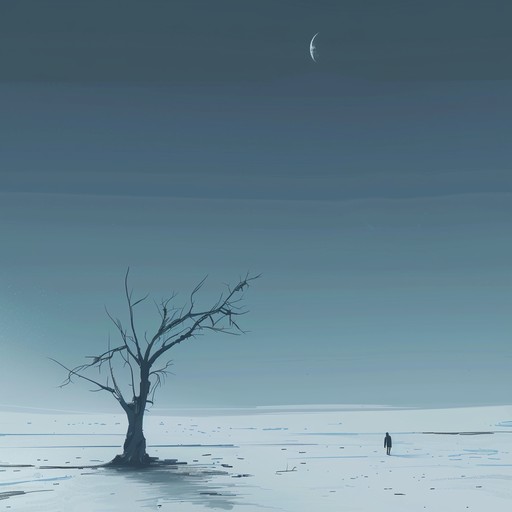 Imagine yourself lost in a vast, frozen wilderness, with nothing but the sound of howling winds and the distant cries of unknown creatures. The stark, minimalist composition features eerie drones, chilling sound effects, and sparse, echoing piano notes that evoke a sense of isolation and despair. As the track progresses, the atmosphere becomes increasingly unsettling, with dissonant tones and unexpected sonic textures that suggest an impending danger lurking just beyond the horizon.