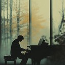 sweeping piano notes under a twilight sky