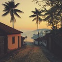 smooth, relaxing samba tune invoking a tranquil evening