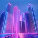 vibrant cyberpunk melodies with futuristic city vibes.