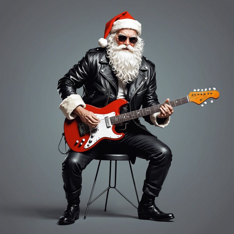 A high energy blend of driving metal guitar riffs with cheerful holiday bells creates an unexpected festive atmosphere. This track intertwines the aggressive sound of metal with the light hearted, jolly moods of traditional holiday music, delivering a vibrant soundtrack perfect for unconventional holiday celebrations.