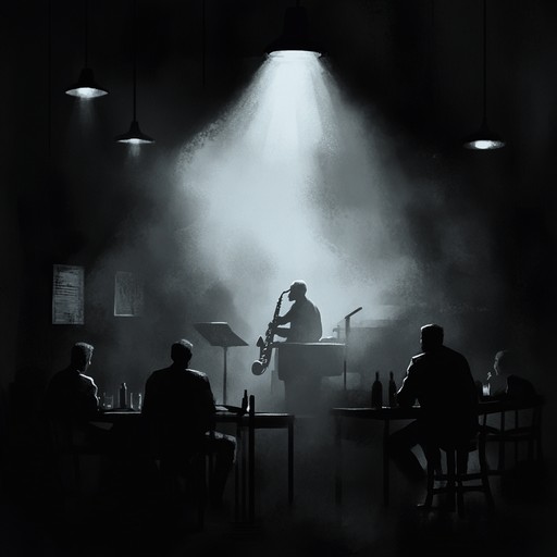 Imagine a dimly lit jazz club where the smoke wafts through the air while a lone saxophone player seductively croons under the spotlight. This piece envelops listeners in a cloak of mystery, transporting them to an era of smooth sophistication and intrigue. The simmering bass and tinkling piano keys add layers of dark, textured ambiance, creating a soundscape that is both inviting and elusive, perfect for a late night reverie. The intricate melodies and rhythms morph seamlessly, drawing listeners deeper into the enigma of the night.