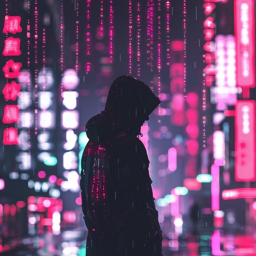 Explore the quiet yet intense nights of a cyberpunk world ruled by technology and shadowy figures. Ethereal synths float over dark, brooding undertones, creating an atmosphere thick with anticipation and intrigue.