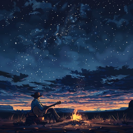 An instrumental journey through the soul of a lonely cowboy, capturing the essence of heartbreak and longing under the vast, star lit skies of the old west. The acoustic guitar gently weeps with every strum, painting a picture of desolate desert landscapes and distant memories of a love lost but never forgotten.