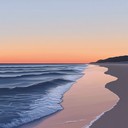 relaxing waves meet soft instrumental music