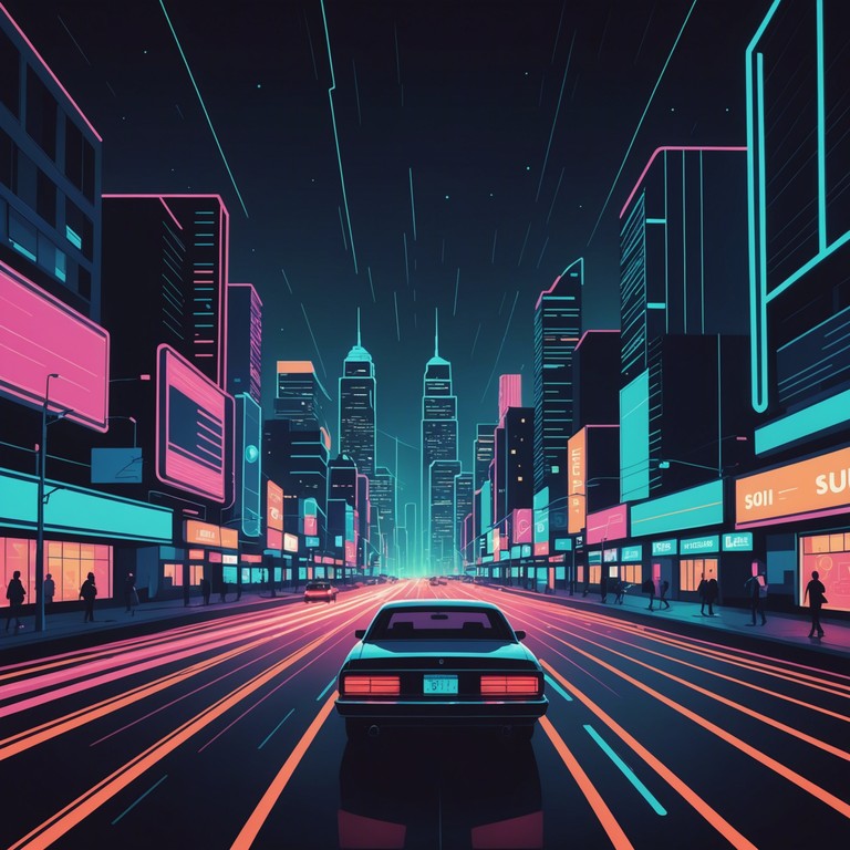 This track captures the essence of a high octane chase through a neon lit futuristic city, with pulsing beats and a surge of adrenaline guiding the narrative. The music serves as the perfect backdrop for a suspenseful, nail biting sequence of suspense and action, encompassing the feel of danger, speed, and the thrill of the chase.