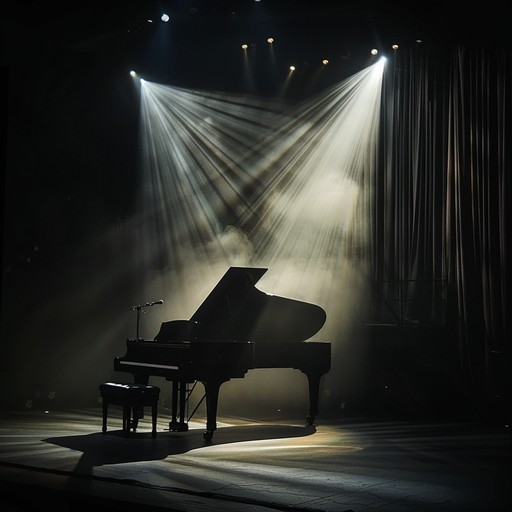 Discover the echoes of the midnight cabaret, where whispers of dark tales blend with enchanting melodies. An intricate piano guides the mood, setting the stage for an inspiring, yet eerie theatrical experience. Perfect for those who seek to explore the depths of shadow and light in one captivating piece.