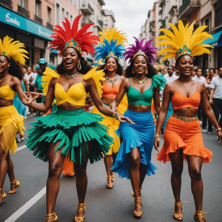 This track embodies the fiery spirit of a traditional brazilian samba while adding a twist of intense emotions, expressing rage through its vigorous rhythm and dynamic tempo. It tells a story of a festivity that turns into a passionate protest, using authentic and exhilarating samba patterns to convey both celebration and fury.