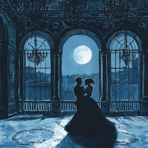 Enchanted waltz melodies caress the senses, entwining lovers in a slow, sensual embrace under the shimmering moonlight. The soft strains of violin dance gracefully, creating a delicate atmosphere of intimacy. Subtle crescendos and tender dynamics build a framework for a romantic night. Ideal for creating an ambience of love and warm connection.