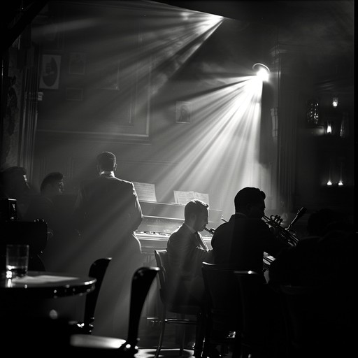 This piece combines the upbeat rhythms of swing with a melancholic undertone, creating an evocative soundscape that speaks to the soul. The swing beats are textured with somber melodies, capturing the essence of longing and nostalgia. Imagine a dark jazz club in the 1940s, where every note brings a tear and a memory.