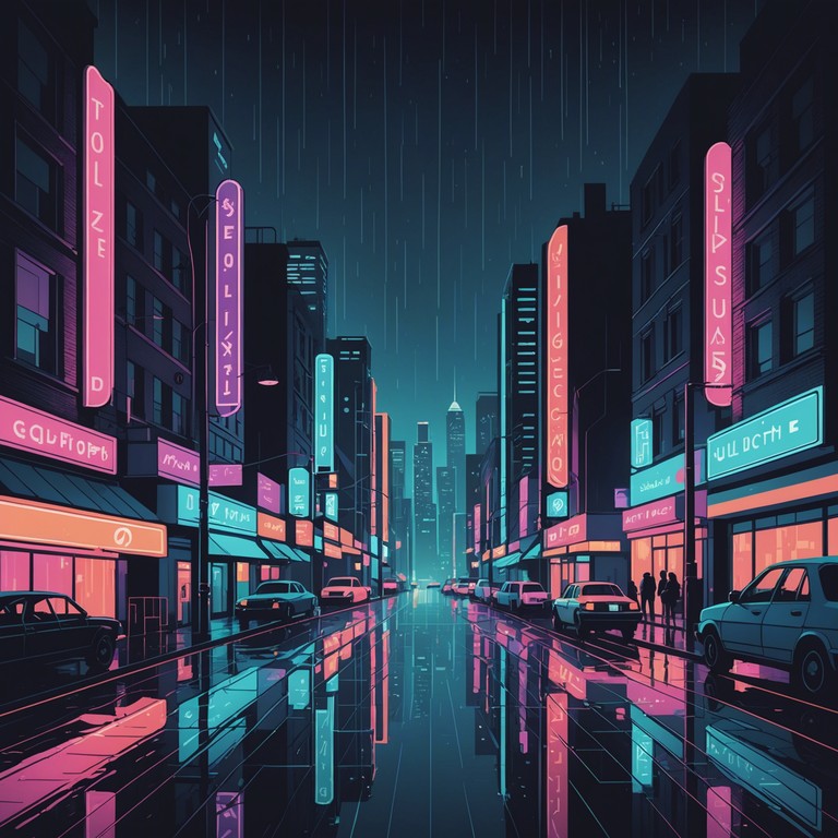 In this track, dreamy, whispered vocals float over a lush landscape of shimmering synths and deep, pulsating beats, creating a sound that feels like walking through a futuristic cityscape in a rain drenched dream. The music swirls around you, pulling you into a world that's both intimate and vast, filled with neon lights and mysterious shadows.