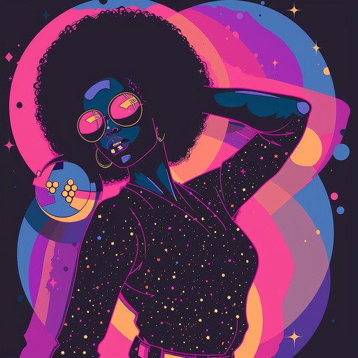 Catchy and danceable disco instrumental featuring a strong funk bass line, lively rhythm guitar, shimmering strings, and energetic horn stabs. Perfect for getting down and grooving the night away on a 1970s dance floor.