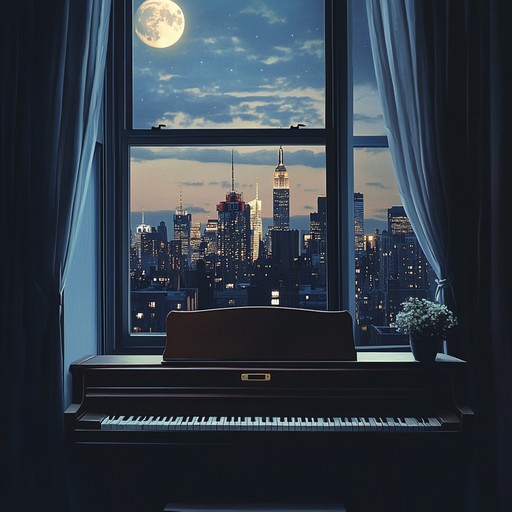 A mellow piano jazz composition capturing solitude and introspection in a cozy lounge setting