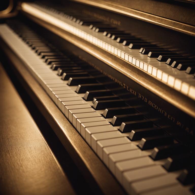 Crafted with the refined sound of a solo piano, this piece evokes a serene ambiance, perfect for a candlelit encounter. Soft and soothing with a touch of intimate whispering undertones in its melodies, it carries through a musical journey of gentle passion and delicate emotional interplay