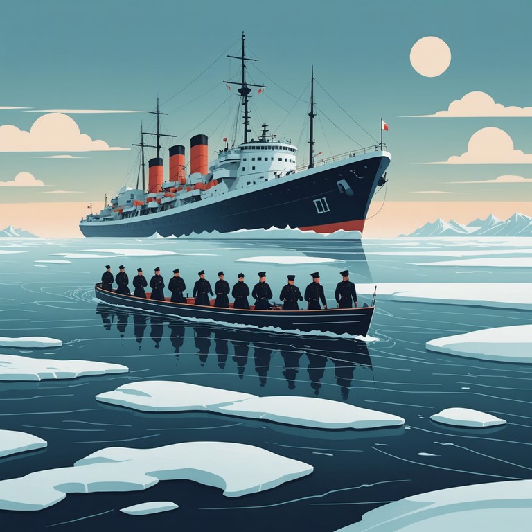 An evocative orchestral piece that blends the old world charm of russian folk music with the grandeur of a modern symphony to celebrate the bravery and strength of sailors in the russian navy, navigating the arctic's treacherous waters.