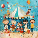 whimsical melodies fused with energetic beats and nostalgic toy sounds