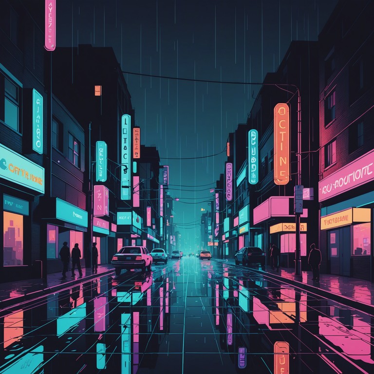 A tender exploration of soft, pulsating techno rhythms enveloped by a lush synth atmosphere, evoking the feeling of walking through a rain drenched neon city at twilight. This track blends subtly dynamic beats with layers of ethereal pads and minimalist melodic lines, creating a sense of introspective journey through a futuristic urban landscape.