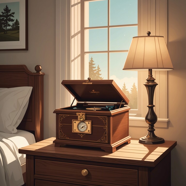 This composition features a stirring arrangement that evokes the warmth and simplicity of childhood, as if flipping through an old photo album filled with joyful, sepia toned memories. The music box, playing a delicate and repetitive tune, wraps listeners in a blanket of comfort and serene nostalgia, perfect for reflective moments or to soothe a child to sleep.