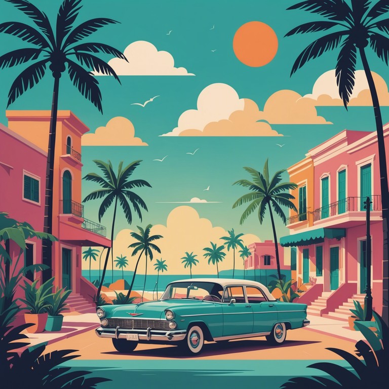 This track imagines a perfect sunny day in havana, where everyone is dancing to the rhythmic sounds of rumba, with piano chords blending seamlessly into the sounds of traditional cuban percussion. The atmosphere is electric with joy, reflecting a spectrum of vibrant emotions that make you want to dance along.