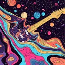 psychedelic rock with upbeat rhythms and cosmic vibes