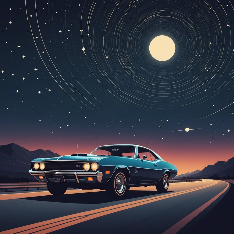 This track embodies the spirit of the adventurous 70s, featuring intense guitar solos intertwined with energizing drum beats, capturing the essence of freedom and thrill that defined the era. Imagine cruising down the highway with the top down, the night sky clear and the city lights blurring past you.