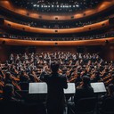 orchestra swells in haunting, dramatic crescendo