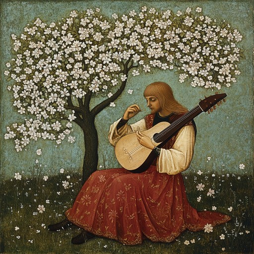 An instrumental piece featuring delicate lute arrangements reminiscent of medieval troubadour songs, evoking serenity and nostalgia