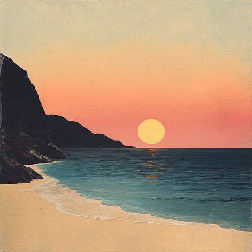 Imagine a quiet evening by the beach, where the gentle waves kiss the shore while a serene and comforting melody plays in the background. Soft rock guitar tones create a peaceful ambiance, evoking a sense of nostalgia and relaxation. The music gradually crescendos to a harmonious climax, mirroring the sun setting over the horizon