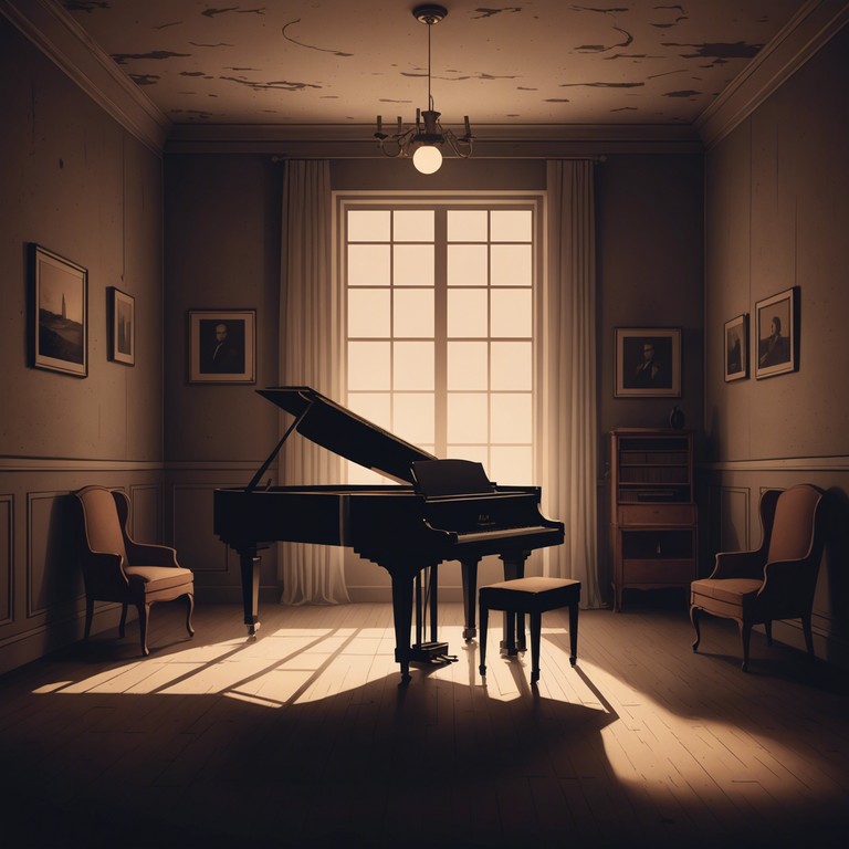 This track features the hauntingly serene tones of a solo piano, exploring the depths of solitude and reflection through a neoclassical lens. The music delicately balances between melancholic melodies and hopeful undertones, creating a narrative of forgotten whispers and timeless echoes in an old, dusty chamber.