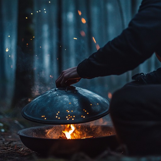 An immersive soundscape blending gentle tribal drums and ambient textures, capturing the calming essence of an evening under the stars. Delicate percussion meets atmospheric layers, creating an auditory experience of serene tranquility and gentle introspection.