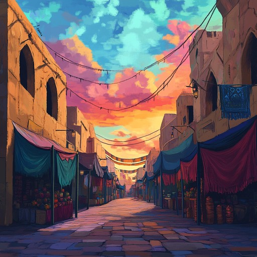 Transport yourself to ancient sands with flute's whispers and rhythmic percussion, creating a deep, exotic allure. Ideal for a mystical journey through mesmerizing desert landscapes and bustling bazaars.