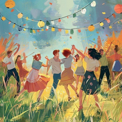 A lively suomipop track with vibrant melodies and rhythmic beats, ideal for bringing summer festival vibes to any setting. The song captures the essence of finnish summer, invoking images of sunlit fields, joyful gatherings, and carefree days filled with laughter and dance.