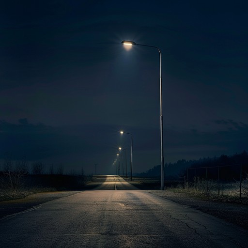 A solitary electric guitar channels the essence of the 90s grunge scene with deep, introspective melodies and a heavy, echoic distortion that resonates with the feeling of walking alone on a deserted street after midnight. The composition is minimalist yet emotionally charged, evoking a sense of solitude and longing.