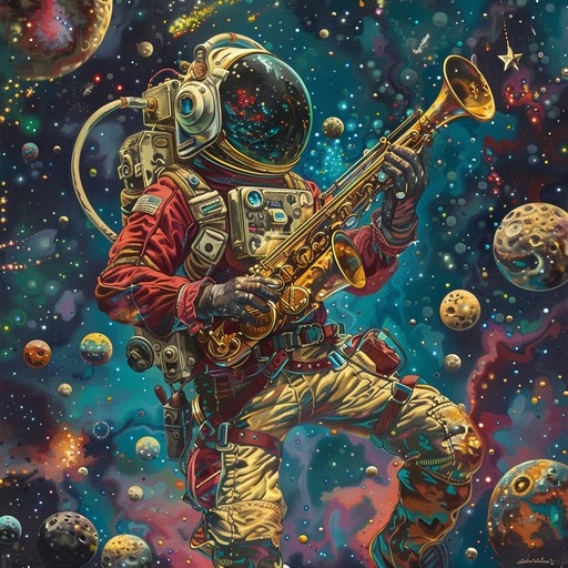 Get ready to blast off on a cosmic journey filled with infectious disco beats, shimmering synthesizers, and funky guitar licks. This high-energy instrumental track is perfect for any dance floor in the galaxy, featuring a pulsating bassline, vibrant horns, and an irresistible four-on-the-floor rhythm. Close your eyes and let the groove take you to another dimension, where the only thing that matters is the music and the movement.