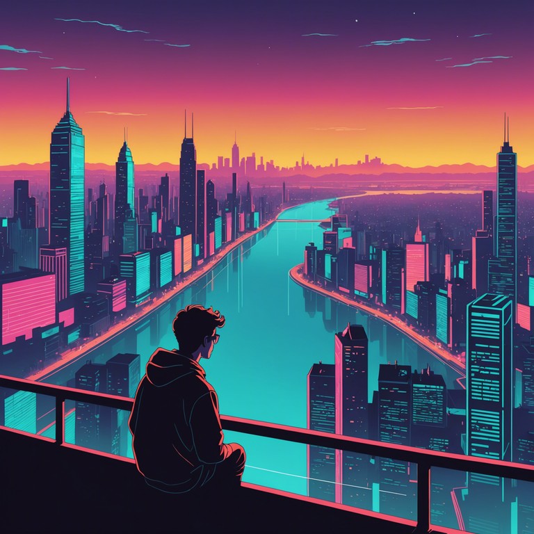 An instrumental that weaves the vibrant life of a futuristic city with the fantastical elements of an anime adventure, deploying bright melodies that reflect the vibrant city lights and shadows casting wide over animated tales.