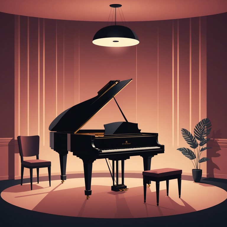 As night descends, a pianist at a small corner cabaret fills the air with harmonic echoes, coaxing the listeners into a world woven with intricate melodies and serene tranquility.