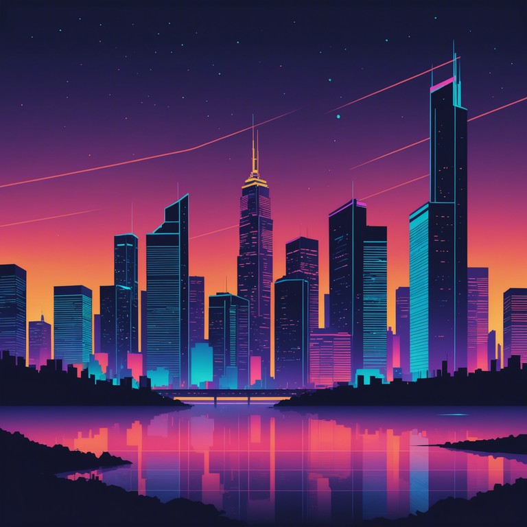 Imagine drifting through a cybernetic city at night, with shimmering neon lights reflecting off futuristic architectures and the occasional sound of distant, digital wildlife. This track encapsulates the essence of a dream within a high tech world, using soothing yet electronic tones to create a sense of both wonder and isolation.