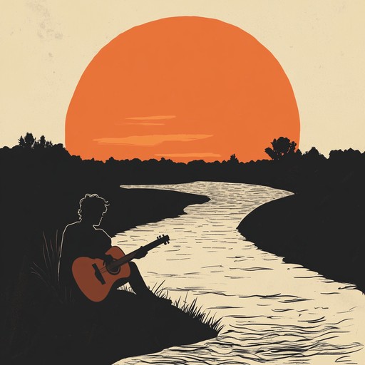 A mellow blues instrumental that captures the tranquility of a quiet evening, with smooth guitar melodies flowing like a gentle river under the twilight sky