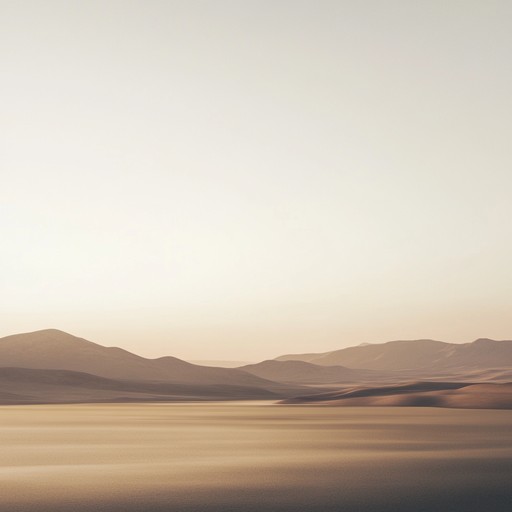 A tranquil instrumental piece where gentle oud arpeggios paint the silent beauty of a middle eastern desert at dusk, inviting introspection and a deep connection with nature's quiet moments