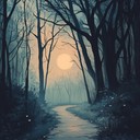 serene, otherworldly journey of mystical twilight woods
