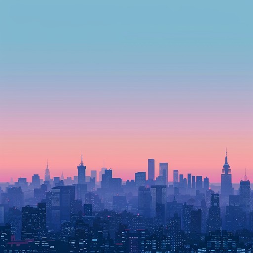 This track conveys a journey through a majestic and ethereal dreamscape, where shimmering synthesizer layers blend with soft, pulsating beats to create a feeling of soaring above a spectacular neon lit city at dusk. The use of a reverberated electric guitar adds a sense of expansive hope and boundless possibilities.