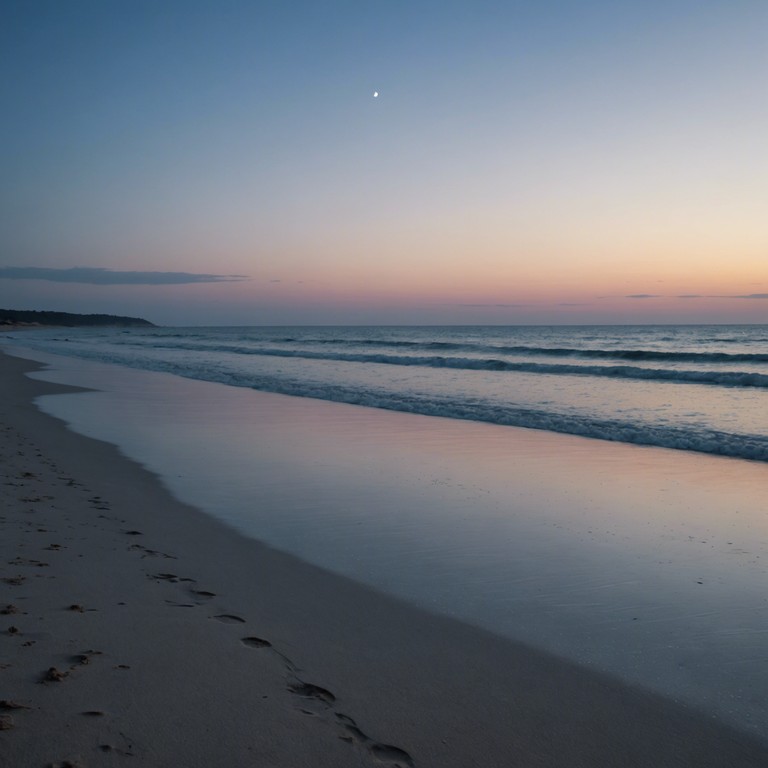 A sonic journey that feels like walking along the shore, with each wave bringing a calm, soothing sound of steel drums under the changing colors of the evening sky. The track is perfectly suited for unwinding after a long day or for a gentle, scenic background ambiance at a social gathering.