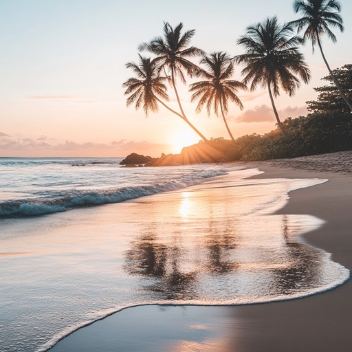 A captivating instrumental bossa nova piece that blends smooth, gentle melodies with exotic rhythms inspired by distant lands. The music transports listeners to a tranquil beach at sunset, enveloped by warm hues and ocean whispers.