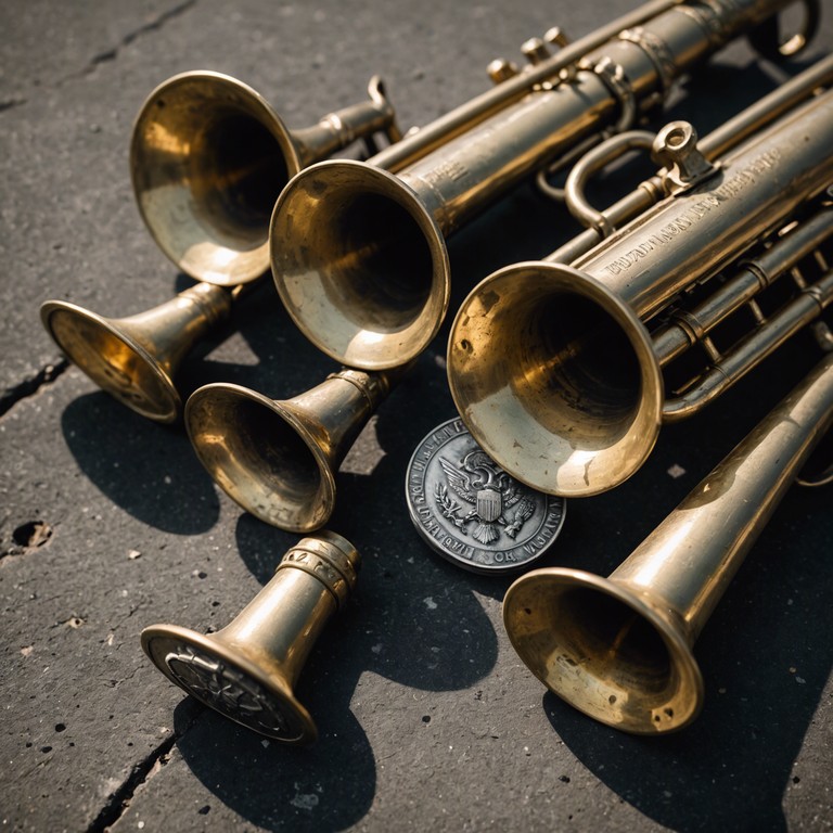 A gentle tribute focusing on the unsung heroes of military campaigns, told through the poignant sounds of a trumpet. It features subtle crescendos and a minimalist approach to underscore the quiet yet profound bravery that often goes unnoticed.