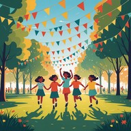 upbeat instrumental for cheerful kids parades