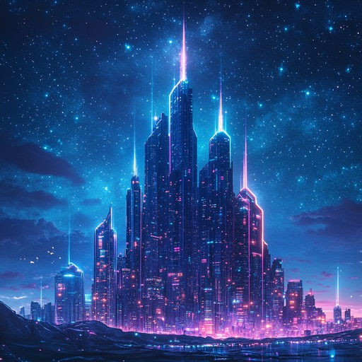 This track evokes a journey through a neon lit cityscape, blending the nostalgia of the 1980s with a modern, futuristic twist. Lush synthesizer pads swirl around sharp electronic beats, creating a soundscape that's both comforting and exhilarating, like cruising through a cyberpunk city under the stars. Perfect for evoking feelings of escape and exploration in a retro futuristic setting.