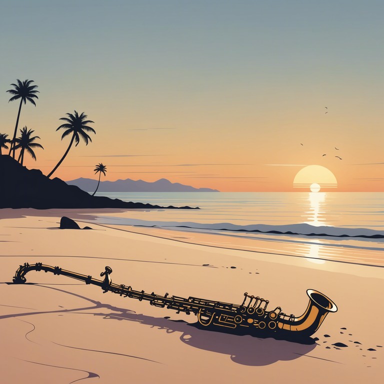 Craft a musical piece that captures the tranquility and beauty of an evening wind down, using a soft saxophone lead to guide the listener into a state of calm reflection.