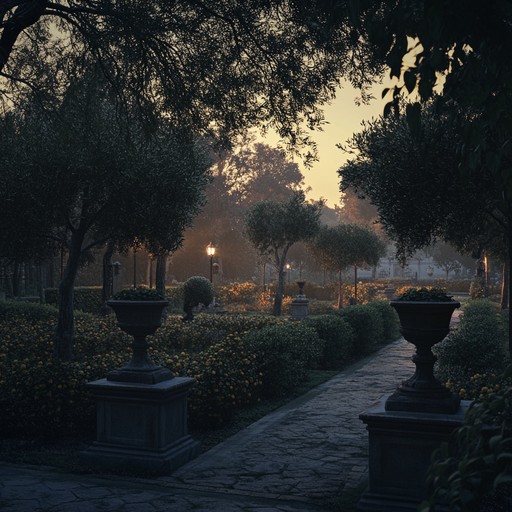 Immerse yourself in a sweeping journey through an 18th century garden, where delicate harpsichord melodies entwine with tender string harmonies, evoking a nostalgic and sentimental atmosphere. The music gently shifts with the dynamics of the era, providing a tranquil yet emotionally rich experience.